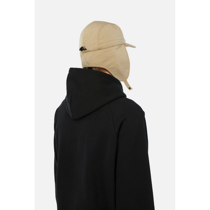 Dime Cursive Earflap Cap  Black