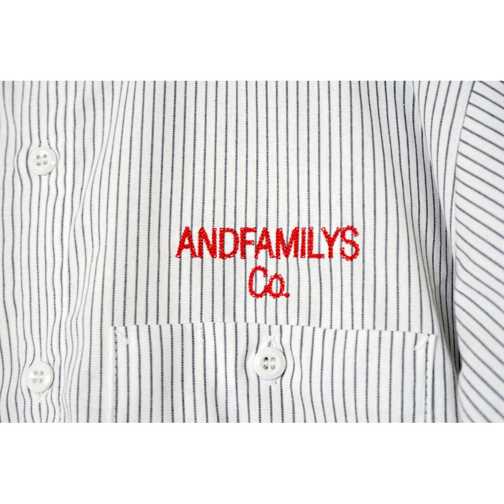 ANDFAMILYS STRIPE WORK SHIRTS