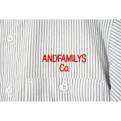 ANDFAMILYS STRIPE WORK SHIRTS