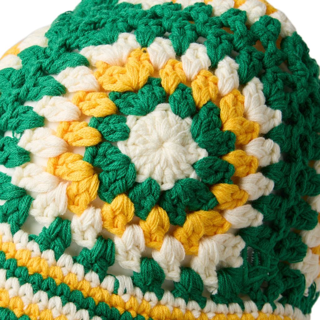 NEW ERA クロシェ ニットバケット グリーン/イエロー/ホワイト 14667697