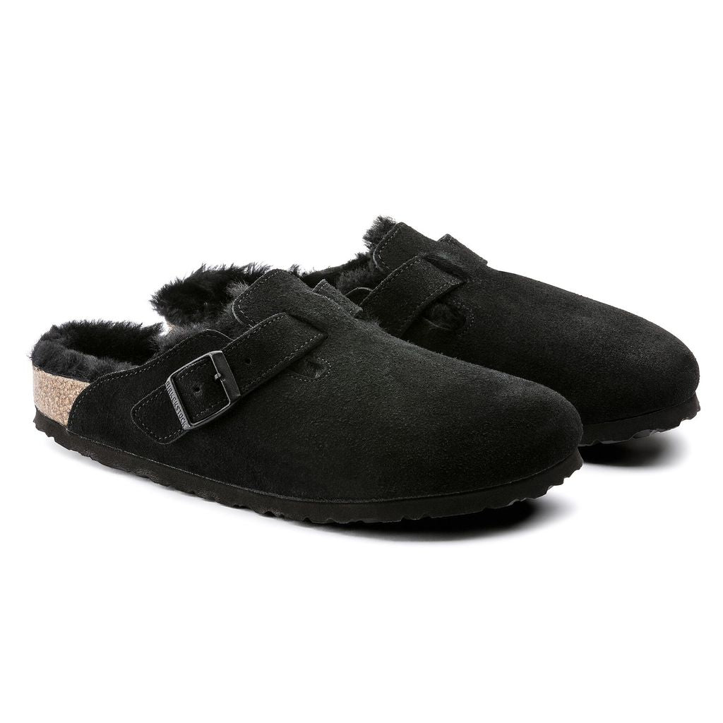 【予約商品】BIRKENSTOCK Boston Shearling ボストン シアリング スエードレザー(Black) 0259883