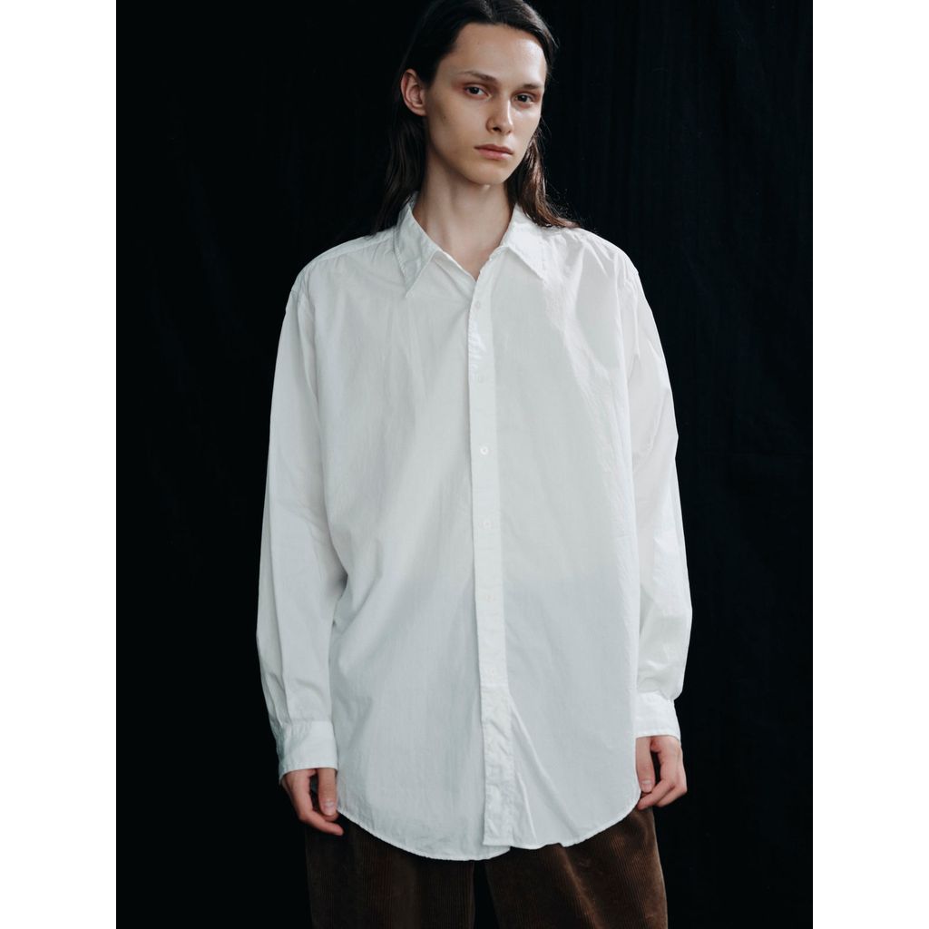 FOUNDOUR COTTON BROAD REGULAR COLLAR SHIRT
