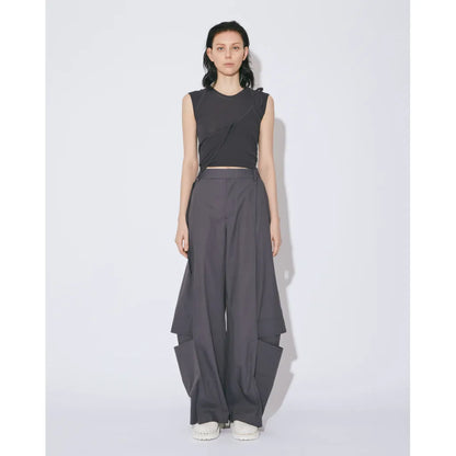beautiful people cotton suiting trompe loeil pants