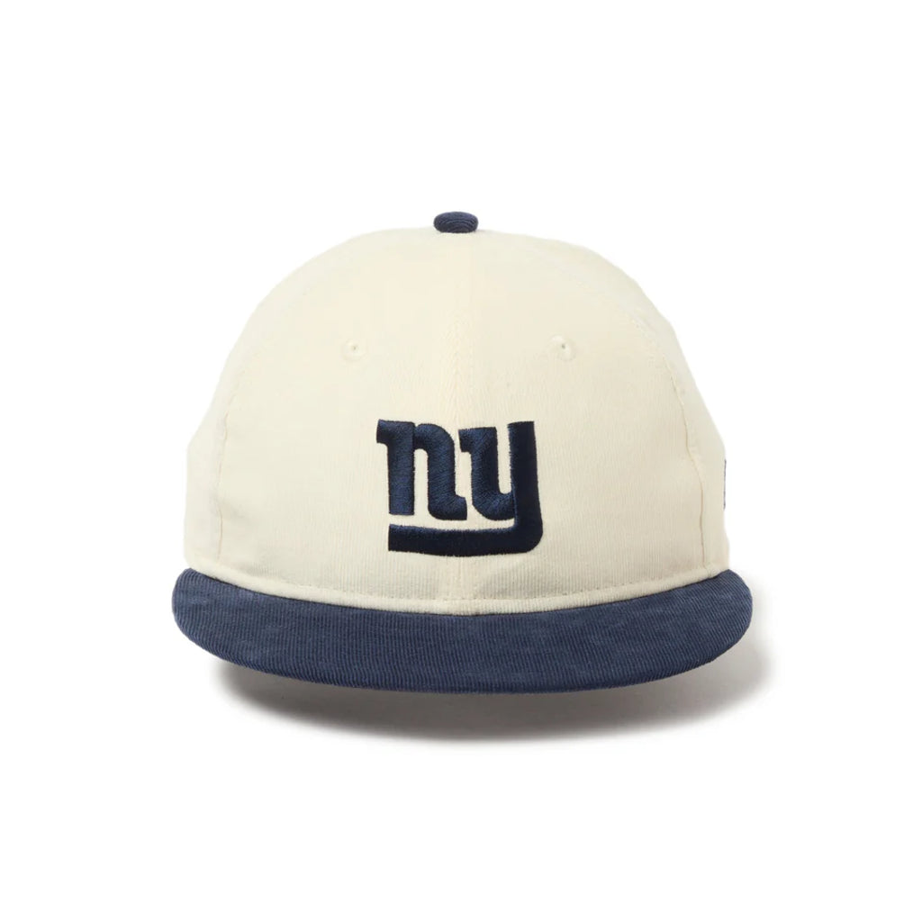 NEW ERA RC 9FIFTY Powered by GORO NAKATSUGAWA（MIN-NANO） ニューヨーク・ジャイアンツ コーデュロイ アイボリー ネイビーバイザー