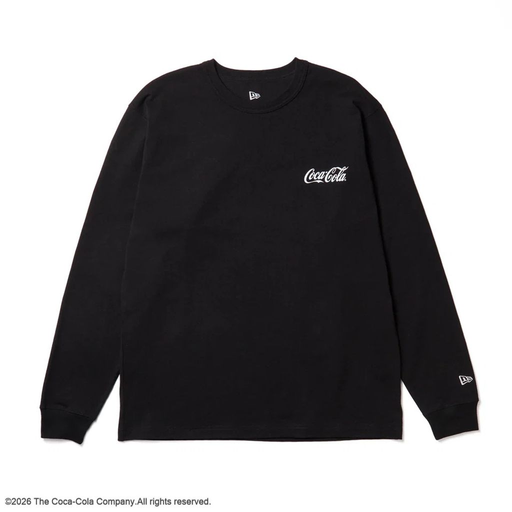 NEW ERA  長袖 ウォッシュド コットン Tシャツ Coca-Cola コカ･コーラ ブラック
