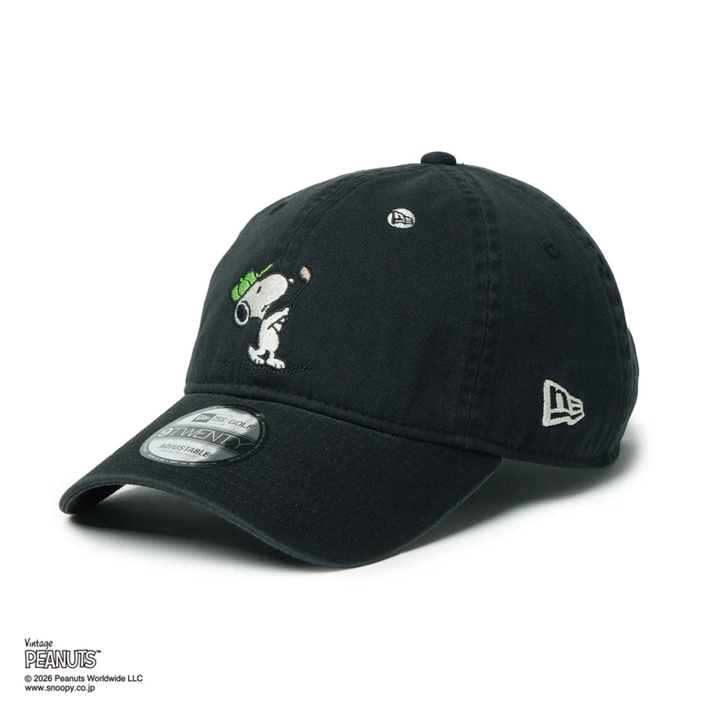 NEW ERA 9TWENTY Vintage PEANUTS ピーナッツ GOLF スイング ブラック 14865327