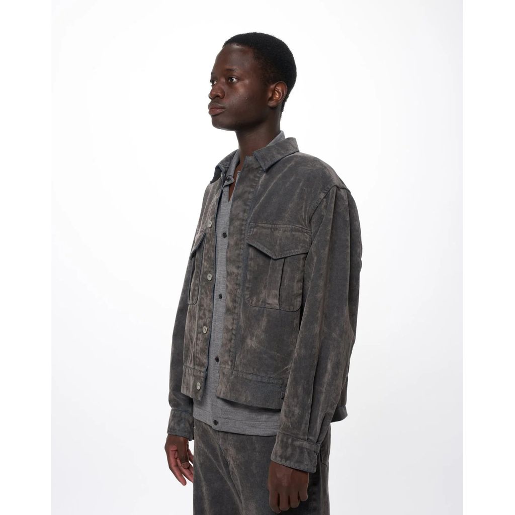 marka Velvet-Flocked Organic Cotton Denim / Canadian Military Work Jacket