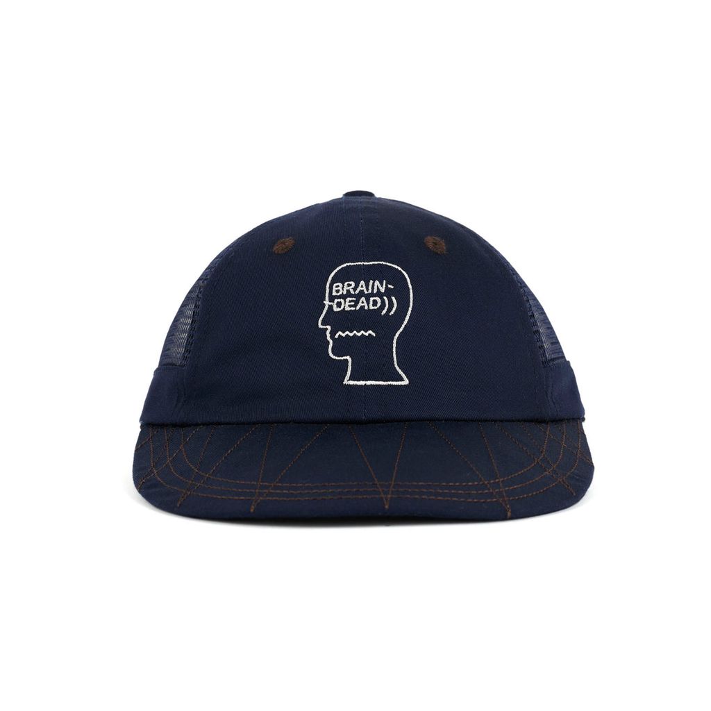 BRAIN DEAD  Logohead Long Brim Mesh Panel Hat