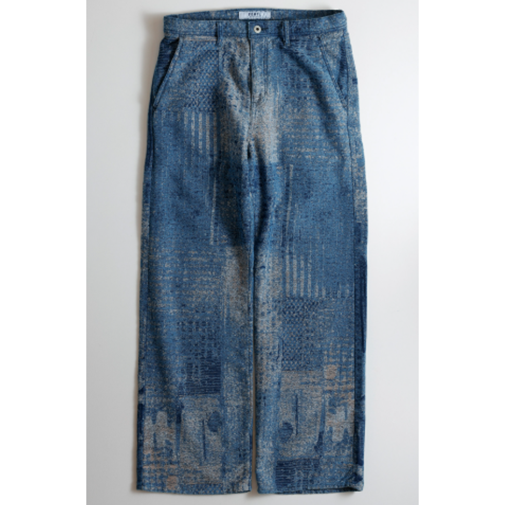【予約商品】 FDMTL BORO JAQUARD WIDE PANTS 3YR WASH
