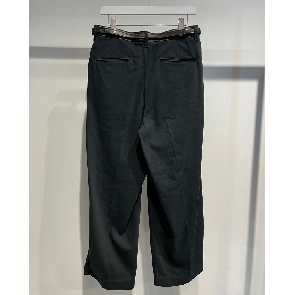 blurhms Denim-Leather Belted Trousers