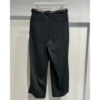 blurhms Denim-Leather Belted Trousers