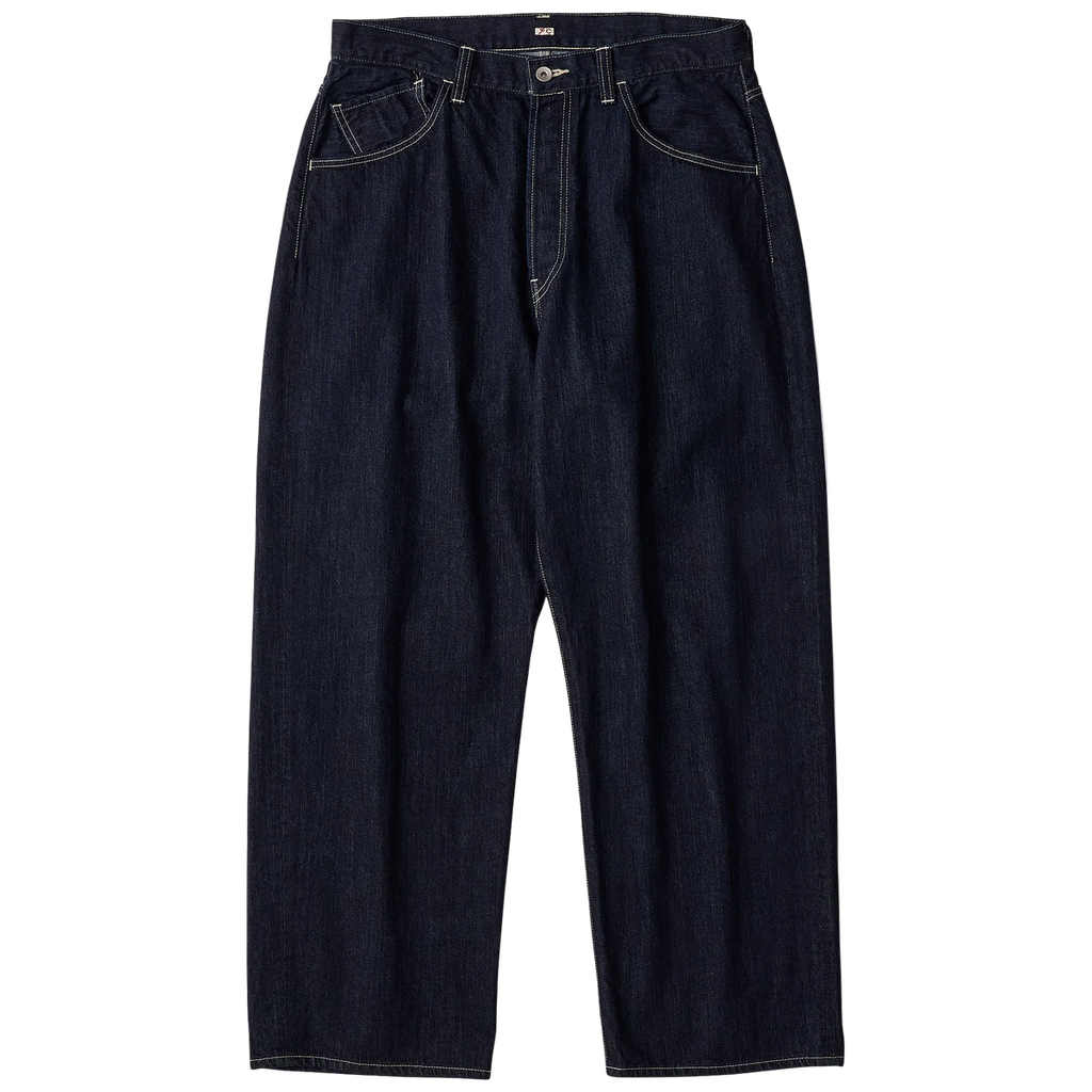PORTER CLASSIC STEINBECK DENIM PANTS -DARK NAVY-