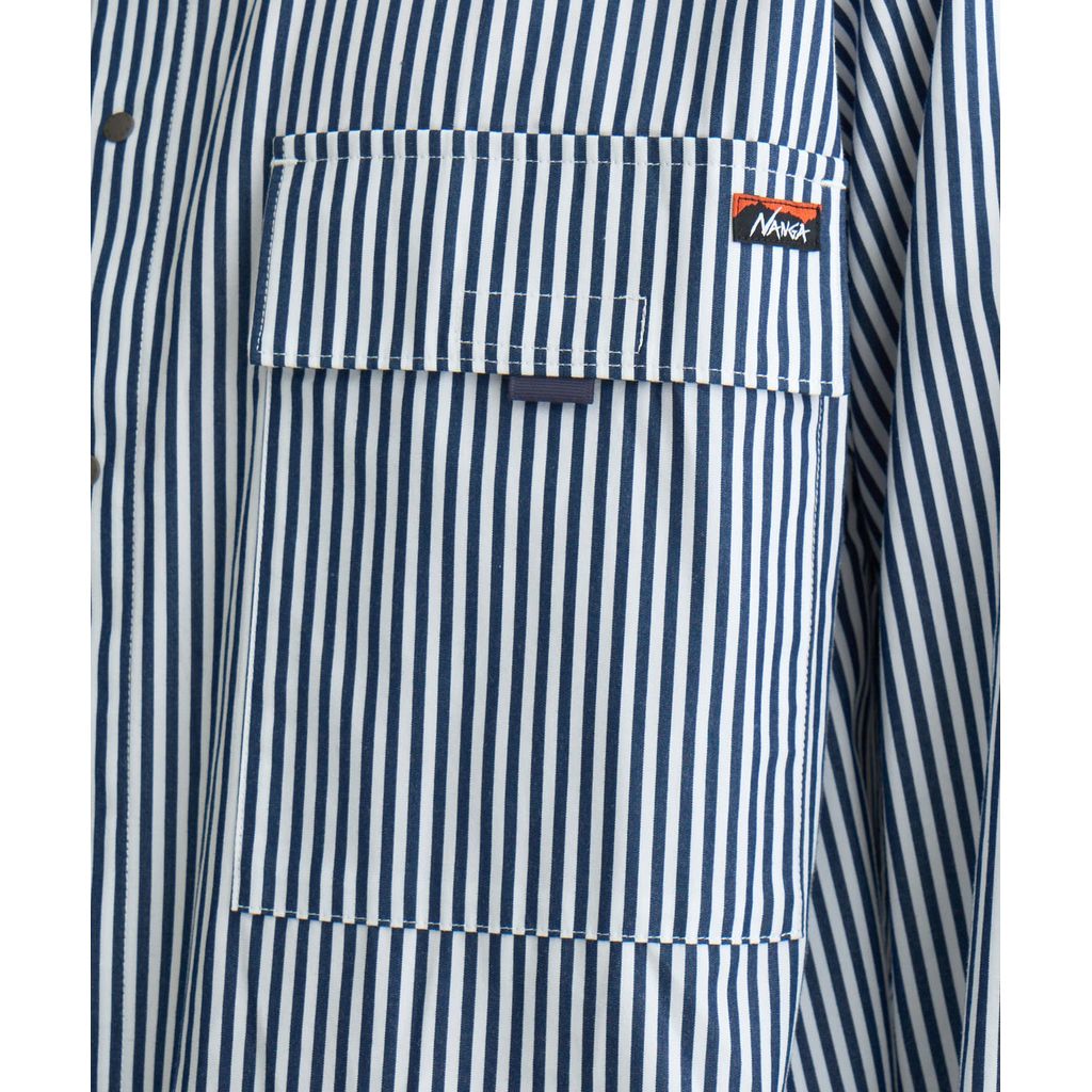 NANGA  STRIPE W POCKET BOX SHIRT(MEN)