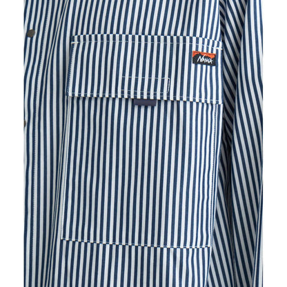 NANGA  STRIPE W POCKET BOX SHIRT(MEN)