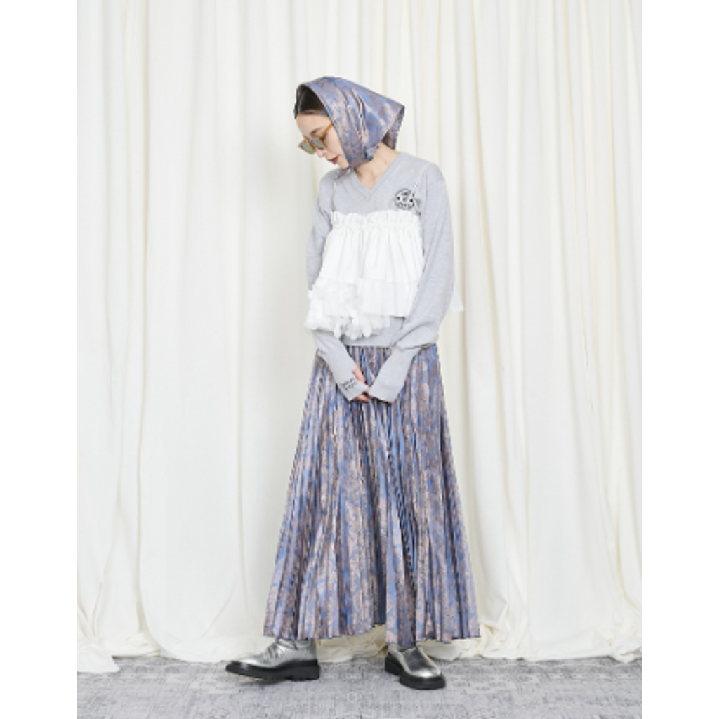 THOMAS MAGPIE Paisley pleats skirt