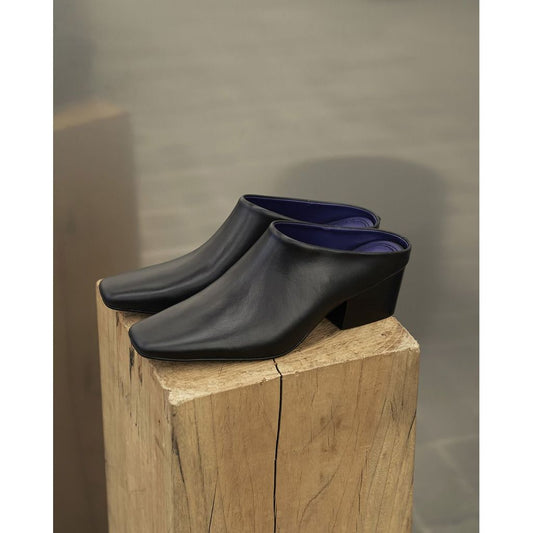 TODAYFUL Squaretoe Leather Sabot