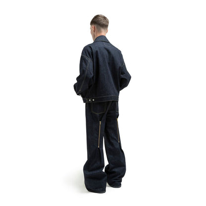 FUMITO GANRYU Red Label  Deformed Denim Jk - Indigo