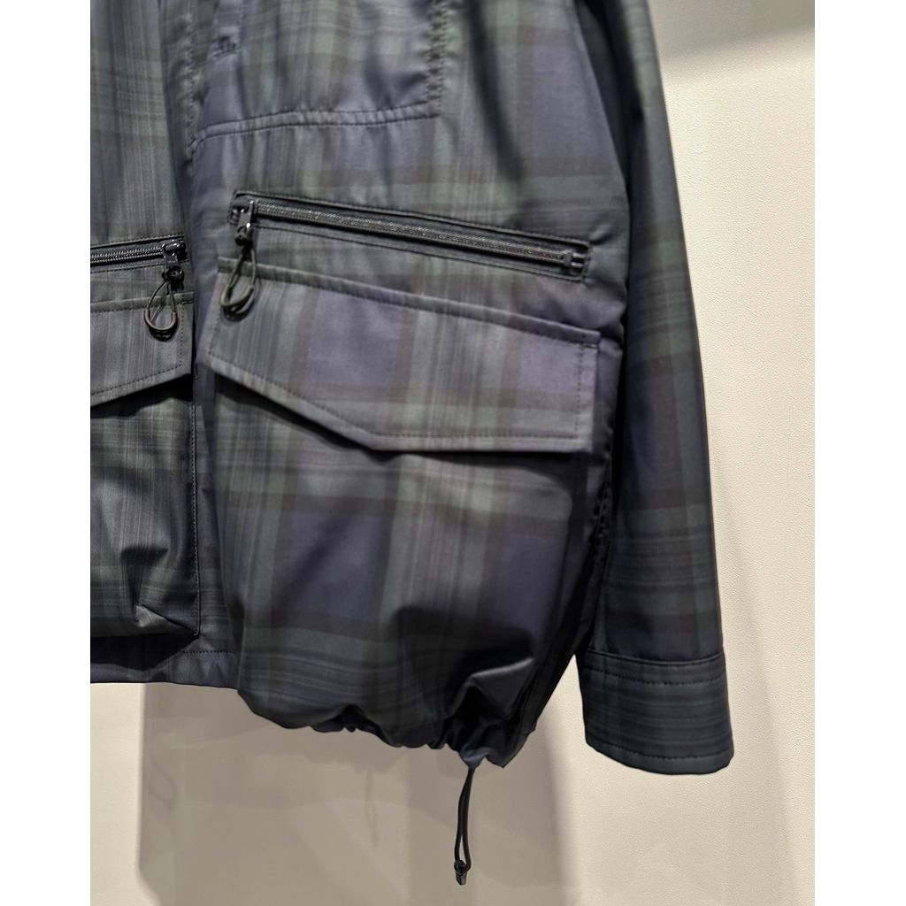 COMME des GARCONS HOMME COTTON ESTER ZIP-UP CHECK 3 LAYERS BLOUSON