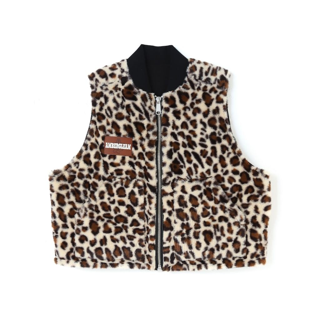 AMBERGLEAM Leopard Reversible Vest