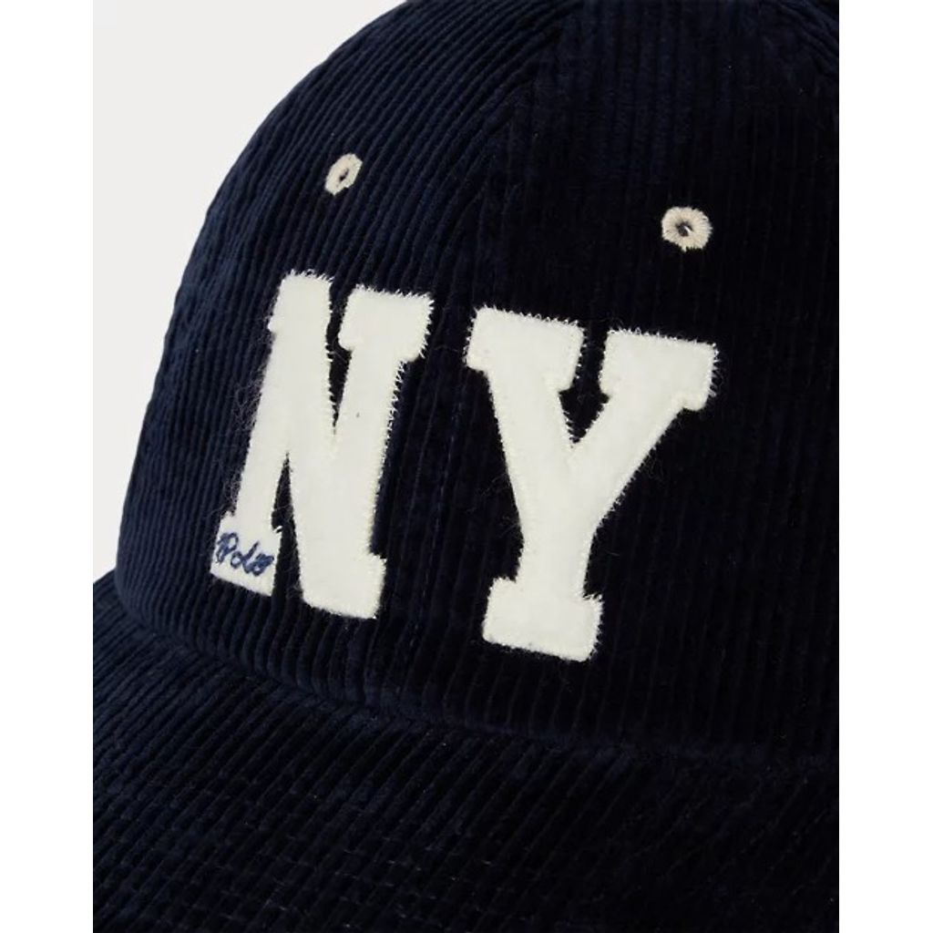 POLO RALPH LAUREN NY パッチ コーデュロイ ボール キャップ