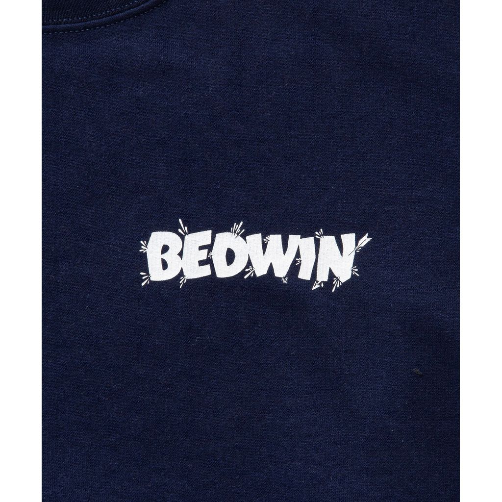 BEDWIN & THE HEARTBREAKERS L/S PRINTED C-NECK SWEAT "KING"