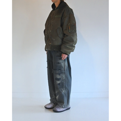 ANACHRONORM AN395 DIRTY NYLON MA-1 OLIVE