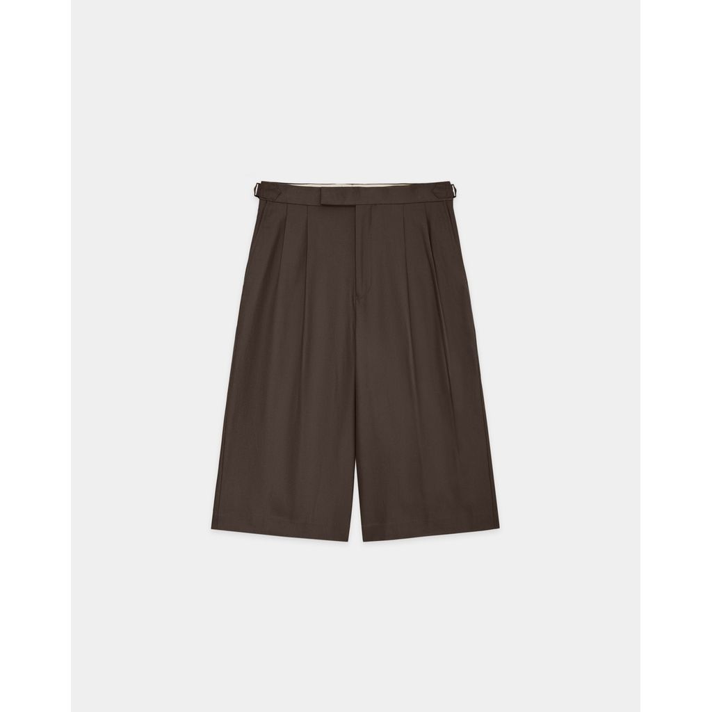 marka Organic Cotton Gabardine / Two Tuck Cropped Trousers