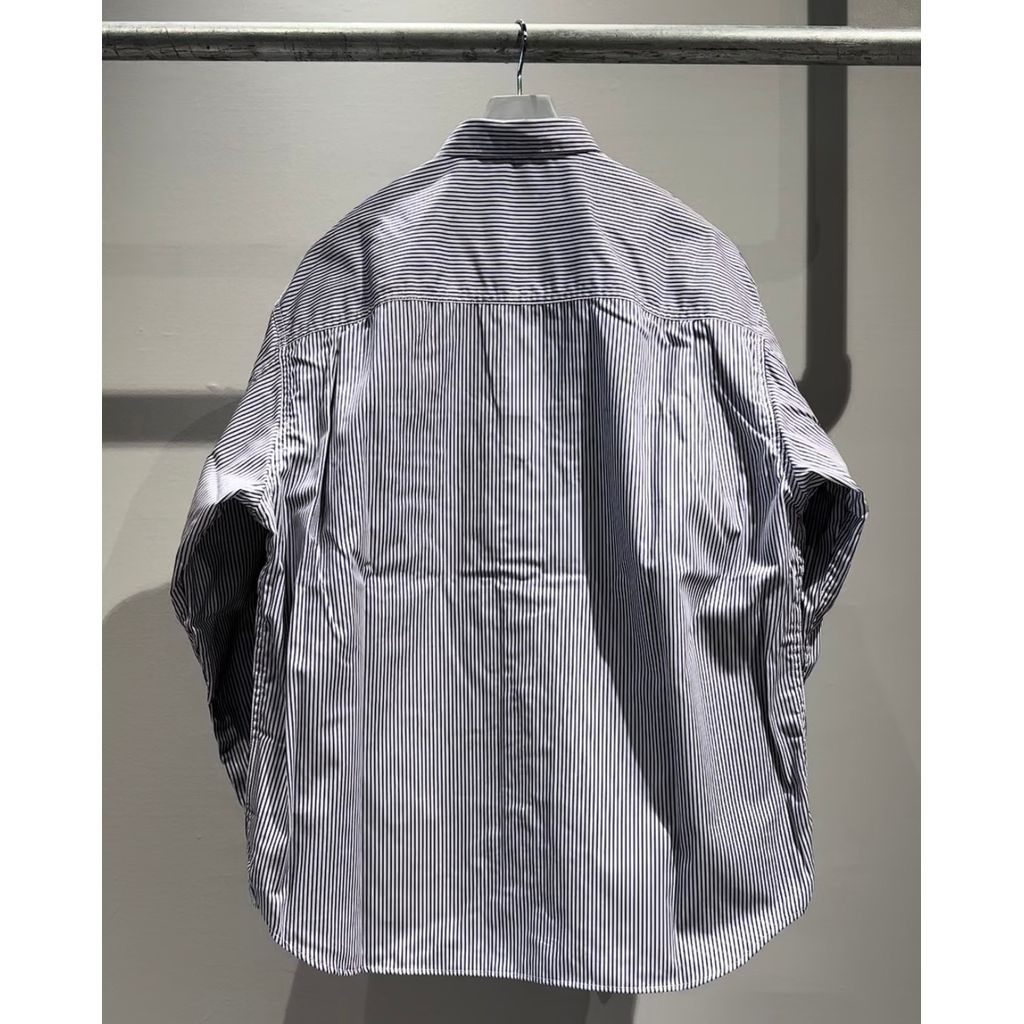 COMME des GARCONS HOMME 綿ストライプ×綿デニム 切換えシャツ