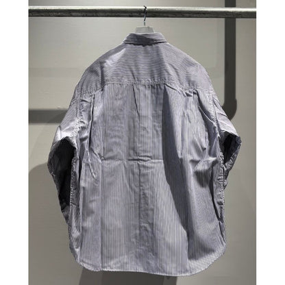 COMME des GARCONS HOMME 綿ストライプ×綿デニム 切換えシャツ