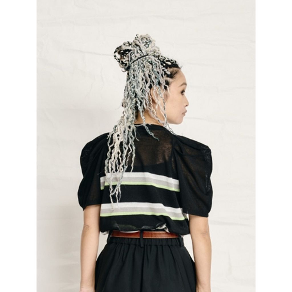 THOMAS MAGPIE knit power shoulder tops