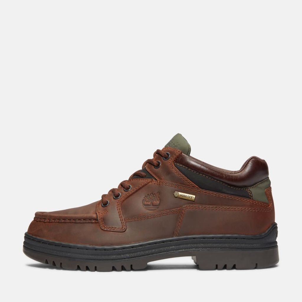 Timberland ヘリテージ GTX モックトゥ ミッド メンズ (BROWN)