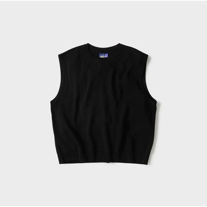 MAGIC STICK MONOLITH KNIT NO SLEEVE T (BLACK)