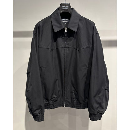 COMME des GARCONS HOMME COTTON YARN-DYED BLOUSON（BLACK）