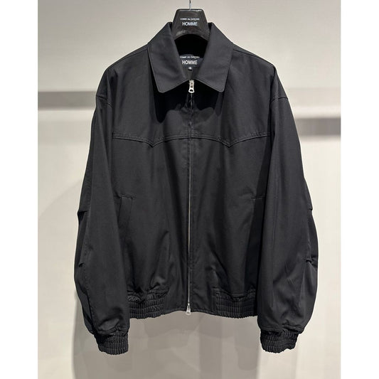 COMME des GARCONS HOMME COTTON YARN-DYED BLOUSON（BLACK）