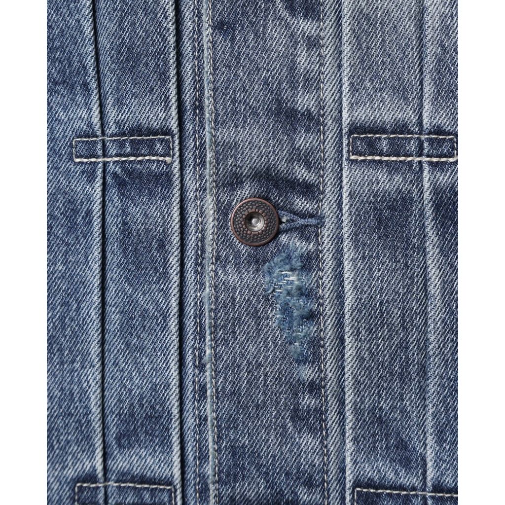 Liberaiders DAMAGED DENIM TRUCKER JACKET