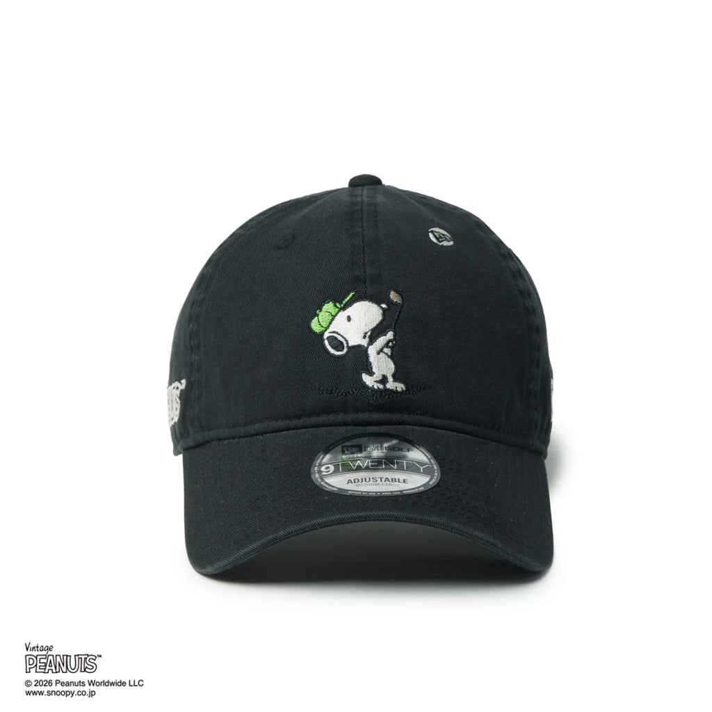 NEW ERA 9TWENTY Vintage PEANUTS ピーナッツ GOLF スイング ブラック 14865327