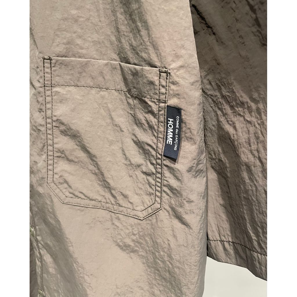 COMME des GARCONS HOMME NYLON TUSSER HALF SLEEVE SHIRT（KAHKI）
