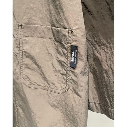 COMME des GARCONS HOMME NYLON TUSSER HALF SLEEVE SHIRT（KAHKI）