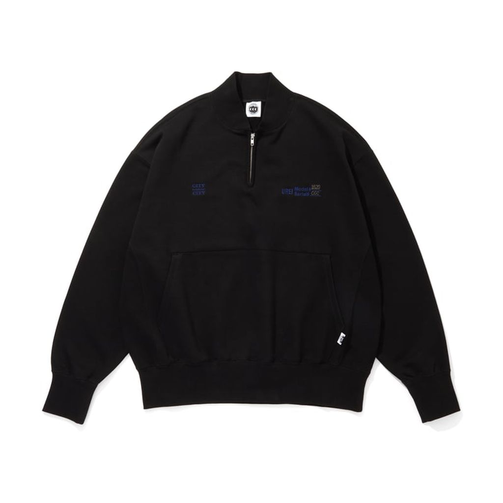 CITY COUNTRY CITY EMBROIDERED LOGO HALF ZIP SWEATSHIRT_UREI