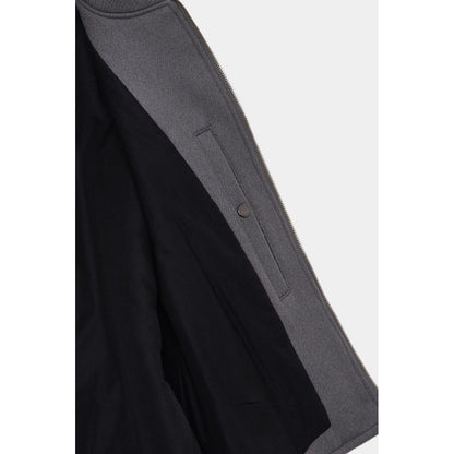 MARKAWARE ORGANIC WOOL DOUBLE CLOTH SHORT BOMBER JACKET