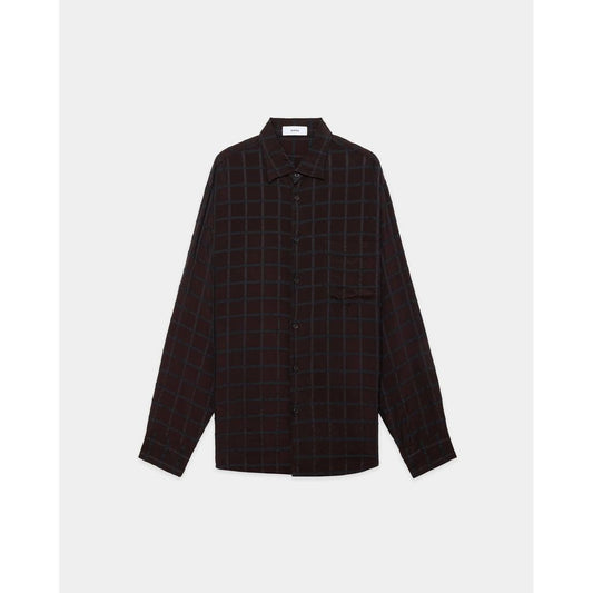 marka Cupra/Wool Twill / Semi Spread Collar Shirt