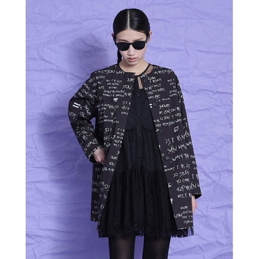 THOMAS MAGPIE original print coat black