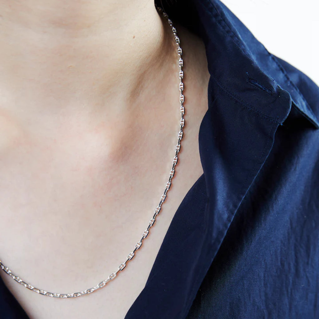 XOLO JEWELRY  Solid Anchor Link Necklace-50cm-