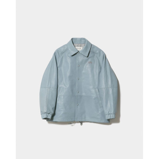 beautiful people  lamb leather coach jacket -bluegray-