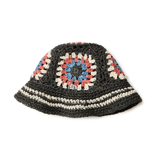 NEW ERA クロシェ ニットバケット ペーパー ブラック