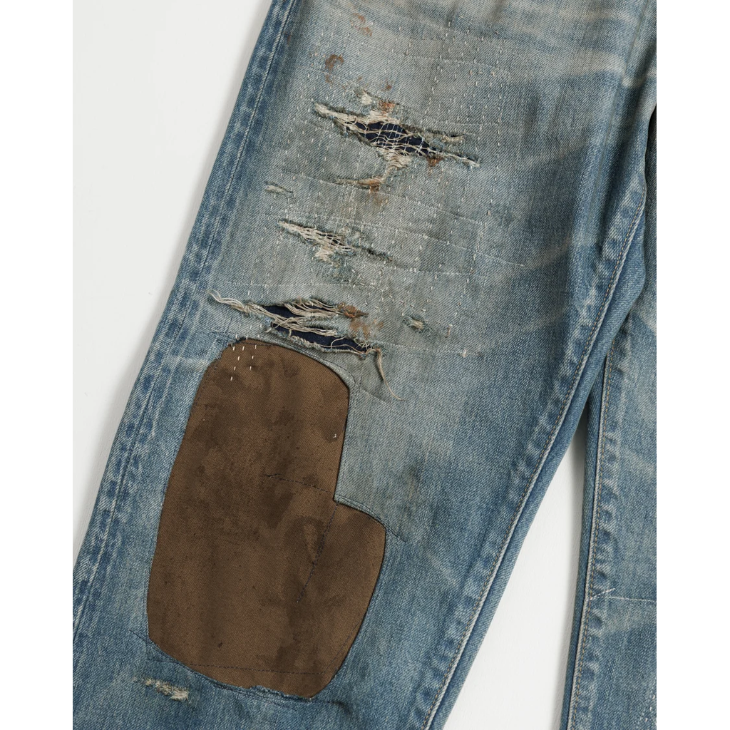 ANACHRONORM CONTEXT-001-R1 REGULAR TAPERED 5P PANTS INDIGO (REMAKE)