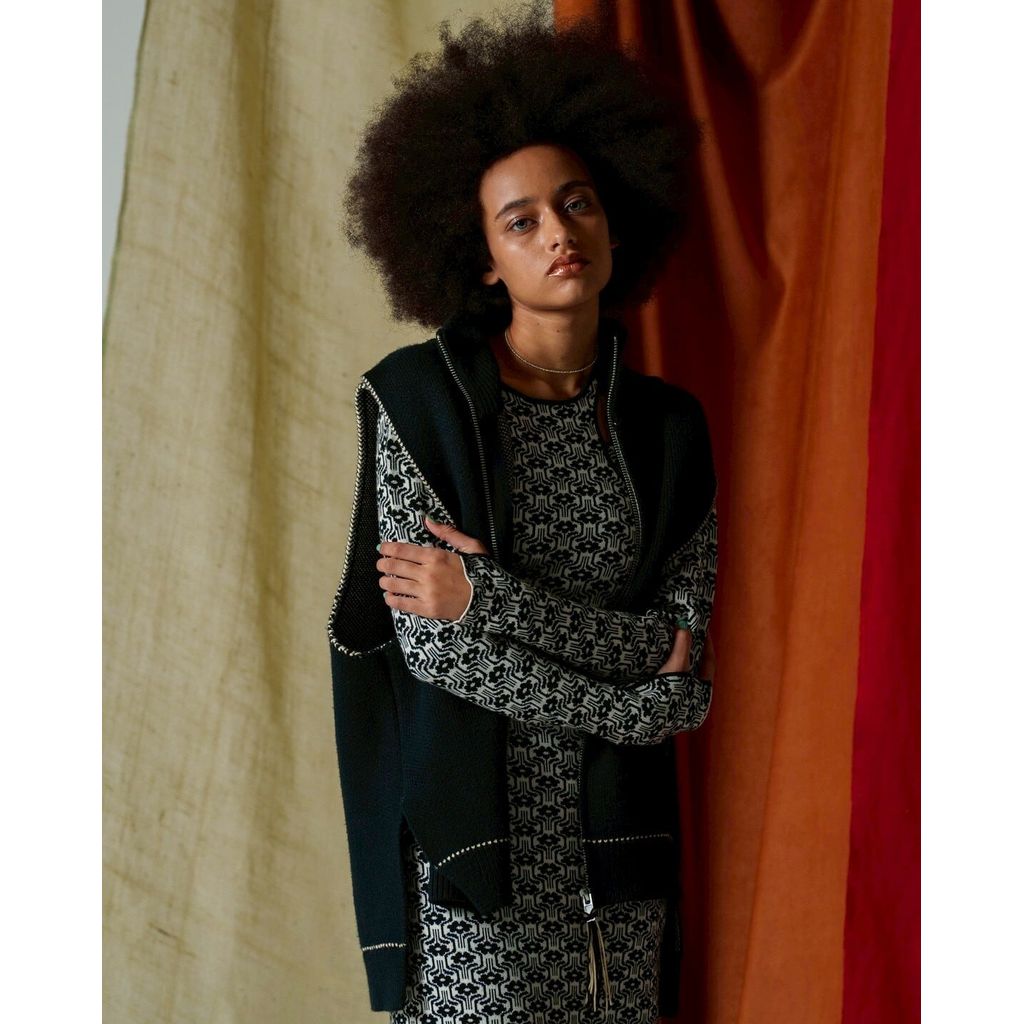 AMBERGLEAM Fringe knit Vest