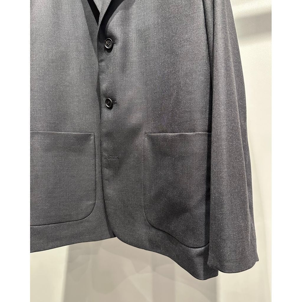 COMME des GARCONS HOMME WOOL GABARDINE TAILORED JACKET（CHARCOAL）