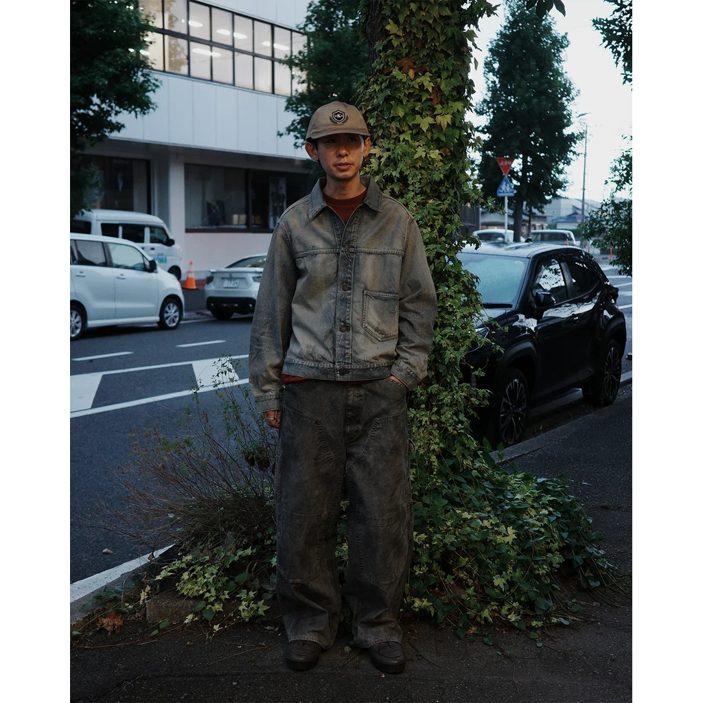 ANACHRONORM  DAMAGED DENIM JACKET LIGHT INDIGO