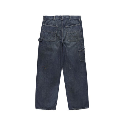 BOW WOW DOUBLE KNEE INDIGO DENIM PANTS
